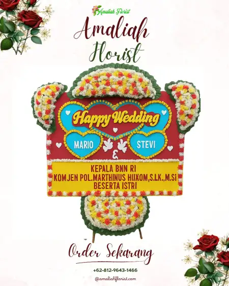 Papan Bunga Pernikahan Gembor Udik